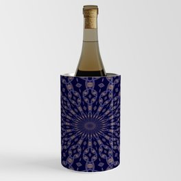 Radial Pattern In Blue and Pale Peach Wine Chiller