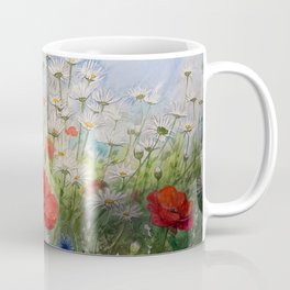 Poppies and daisies Mug