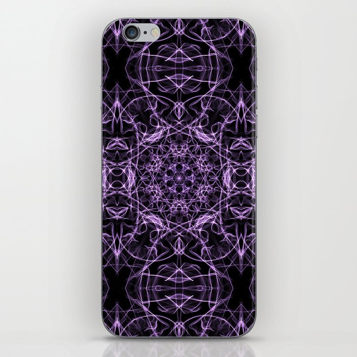 Liquid Light Series 12 ~ Purple Abstract Fractal Pattern iPhone Skin