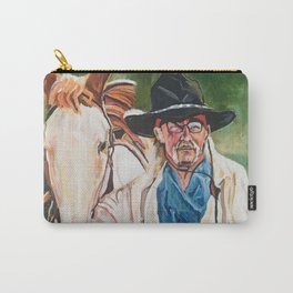 The Cowboy Carry-All Pouch | Expressionism, Oldcowboy, Southwesternart, Equine, Largepainting, Paintedpony, Popular, Manwithbeard, Pony, Impressionism 