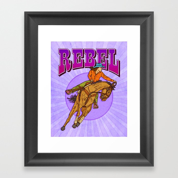 RIGHTEOUS RODEO Rebel Framed Art Print