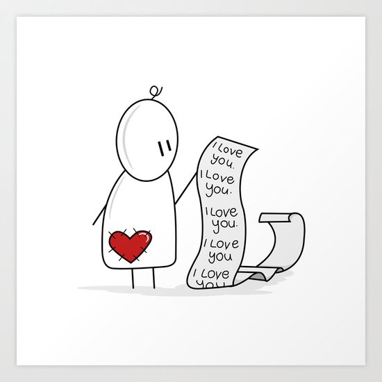 I Love You... A Lot. Art Print