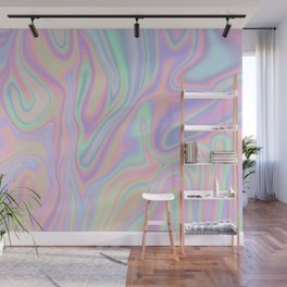 Liquid Colorful Abstract Rainbow Paint Wall Mural