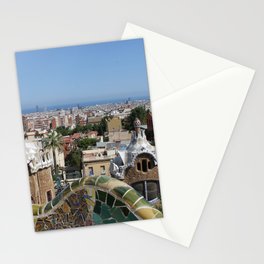 Spain Photography - Park Güell Under The Blue Sky Stationery Card