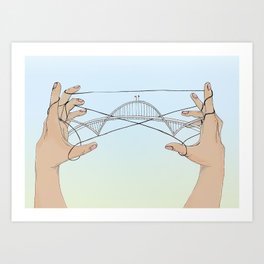 Fremont Bridge PDX Art Print