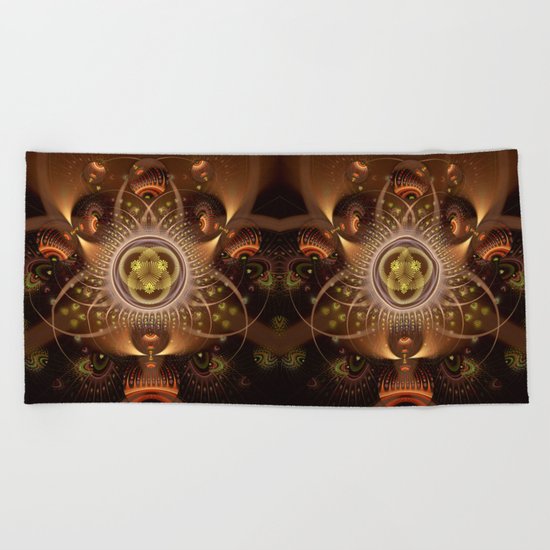 Copper Cosmos Beach Towel