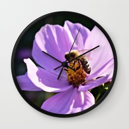 Slurping Bee Wall Clock