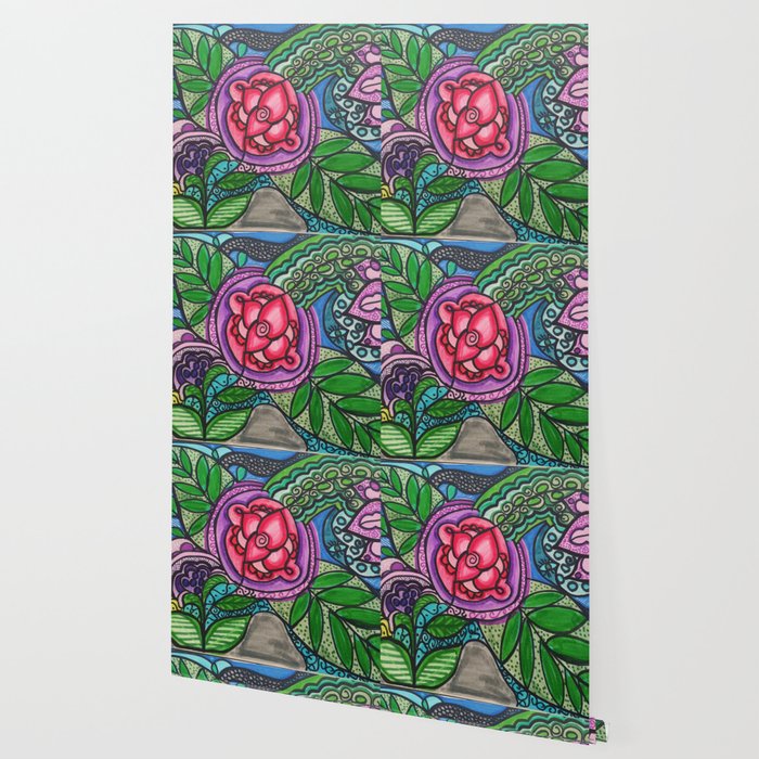 Beauty And The Beast Rose Doodle Wallpaper By Bipolarvirgoart
