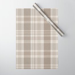 Checkered, Plaid Prints, Warm Brown Wrapping Paper
