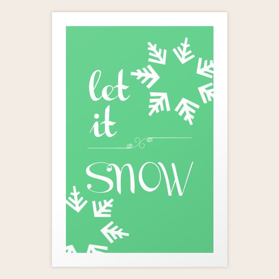 Let It Snow Art Print