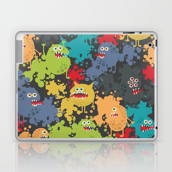 Funny microbes. Laptop & iPad Skin