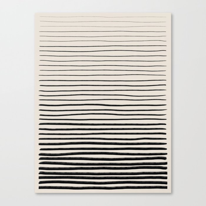 Black Horizontal Lines Canvas Print