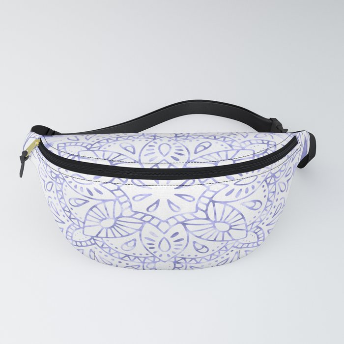Very Peri 2022 Color Of The Year Violet Periwinkle Mandala Flowers Fanny Pack