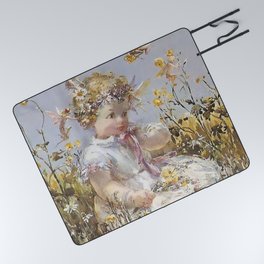 “Child Among the Fairies” by Beatrice Goldsmith Picnic Blanket