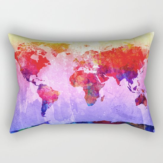 world map Rectangular Pillow