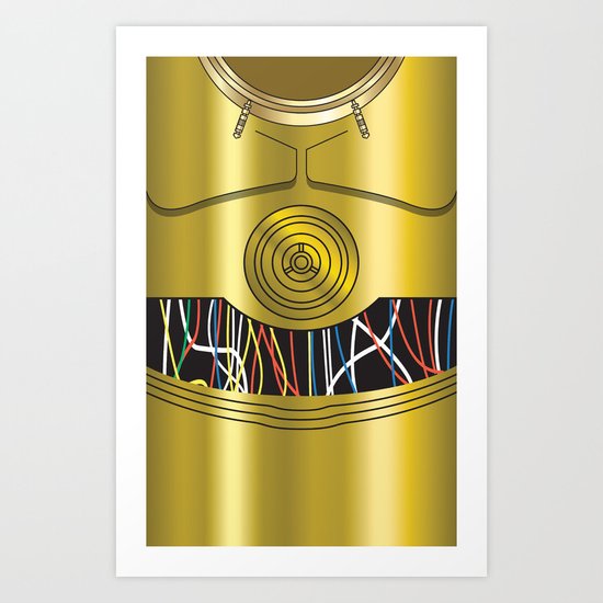 Star Wars C3PO Vector Art Print