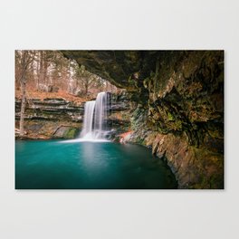 Devils Canyon Junior Falls And Blue Waters - Mulberry Arkansas Canvas Print