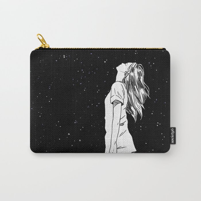 girl and the starry sky Carry-All Pouch
