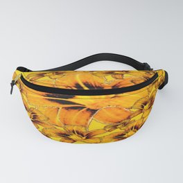 ABSTRACT DAY LILY INK DRAWING FLORAL PATTERNS Fanny Pack