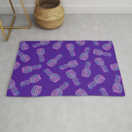 modern pink Pineapple pattern design - violet Rug