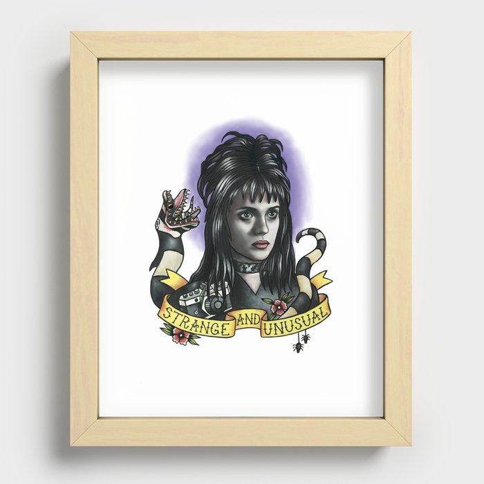 Lydia Gothic Girl Strange and Unusual Recessed Framed Print