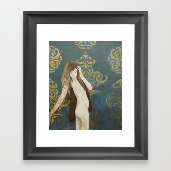 Close The Curtains Framed Art Print