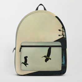 The Weather Vane Backpack | Weather, Painting, Acrylic, Digital, Sunrise, Vane, Birds 