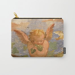 Child Angel Eating Grapes Vintage Painting Carry-All Pouch