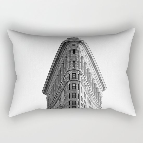 Flatiron Black and White NYC Rectangular Pillow