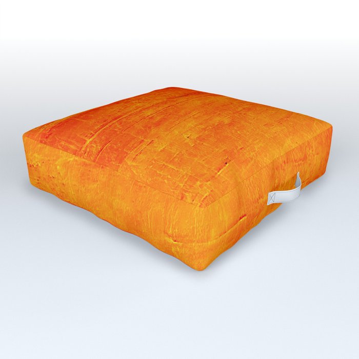 Orange Sunset Textured Acrylic Painting Outdoor Floor Cushion
