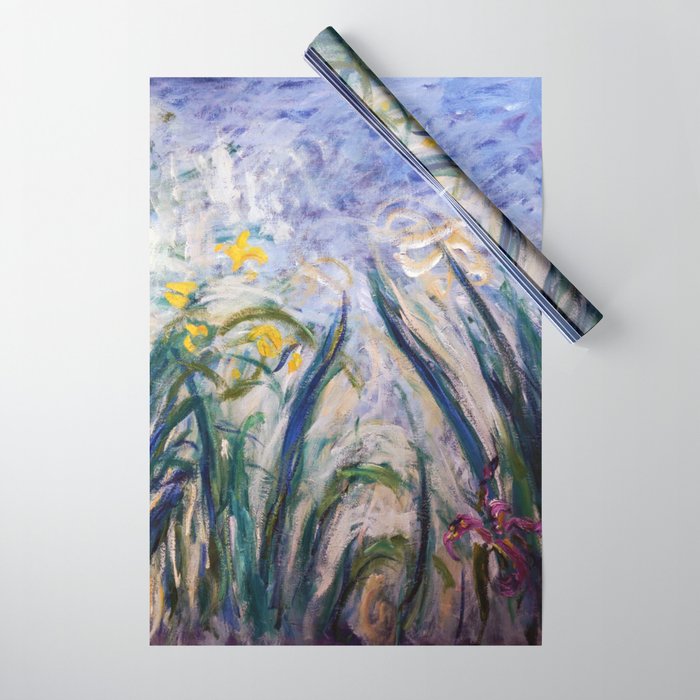 Claude Monet - Yellow and Purple Irises Wrapping Paper