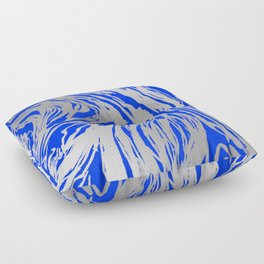 Marbled Blue Floor Pillow
