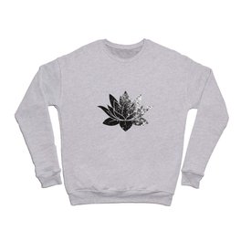 Boho - black and white lotus Crewneck Sweatshirt