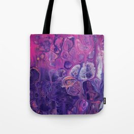 Fluid Nature - Dark Flowers - Abstract Acrylic Art Tote Bag