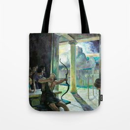 Odyssey, The Trial of the Bow, 1929 by Newell Convers Wyeth Tote Bag