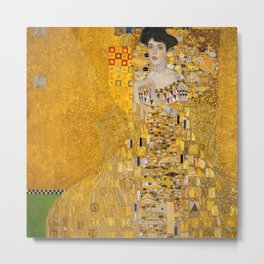 Gustav Klimt - Portrait of Adel Bloch-Bauer I Metal Print