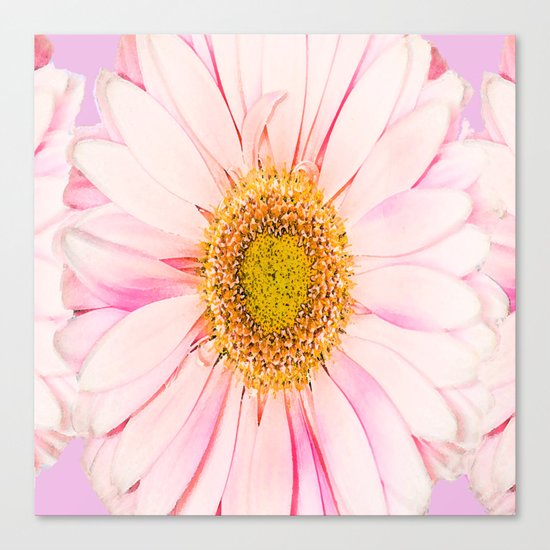 Pink flower with pink background - lovely girlish summer feeling Canvas Print
