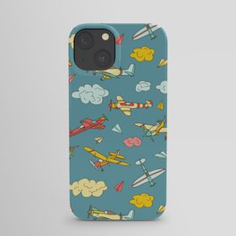 Cloudy Airplane Sky iPhone Case