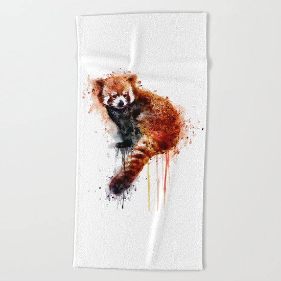 Red Panda Beach Towel