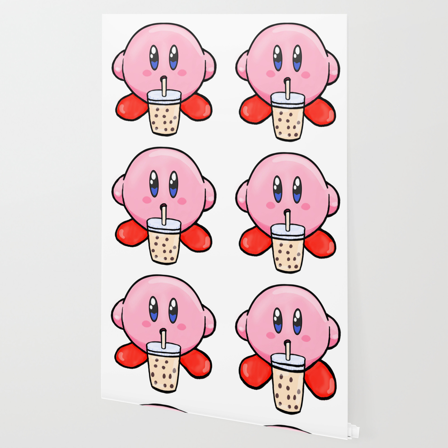 Boba Pink Kirby Wallpaper By Mewspeak Society6