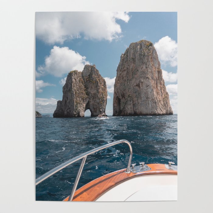 Capri, Italy, Boat Ride Poster