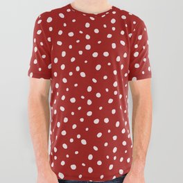 Hand-Drawn Dots – Ruby All Over Graphic Tee