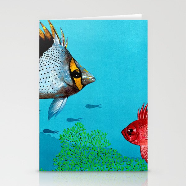 Butterfly & Bigeye fishes Stationery Cards
