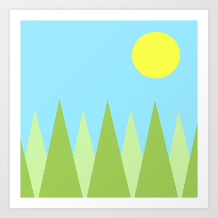 Sunny Day Happy Painting For Kids Art Print By Steelartstudios