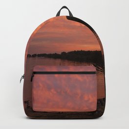 A Breathtaking Red and Orange Sunset over the Lake on June 21st, 2022. II Backpack | Toronto, Cloudscape, Ontario, Landscape, Clouds, Horizon, Vibrantsky, Sky, Red, Skyscape 
