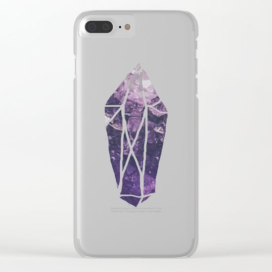 Amethyst Gem Dreams Clear iPhone Case