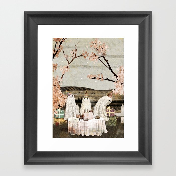 Ghost Birthday Party Framed Art Print