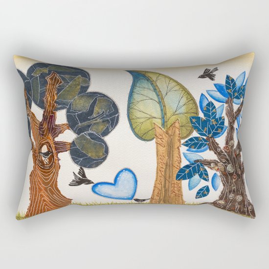 Birds in love Rectangular Pillow