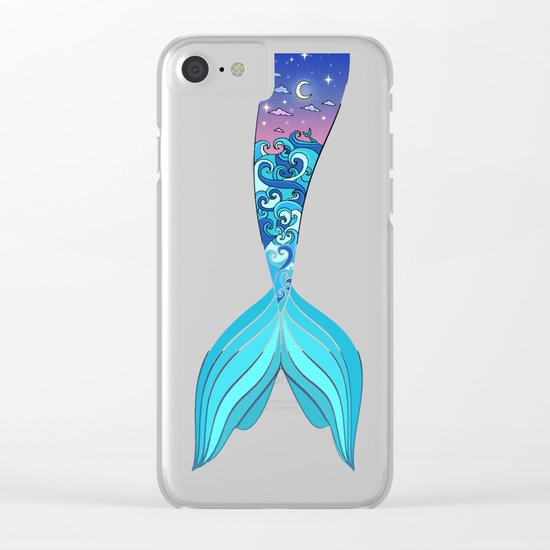 mermaid tail *ocean* Clear iPhone Case