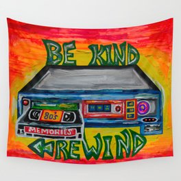 Rewind to the 1980's Retro VHS Tape Wall Tapestry
